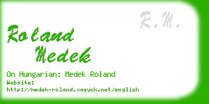 roland medek business card